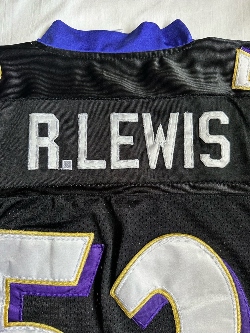 Reebok Ray Lewis Ravens 52 Black NFL Players Jersey Size 48 Large - Picture 11 of 12